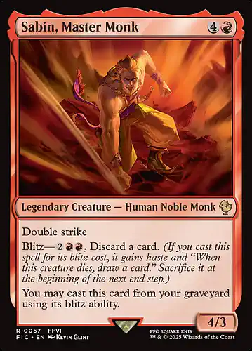 Sabin, Master Monk - fic Spoiler