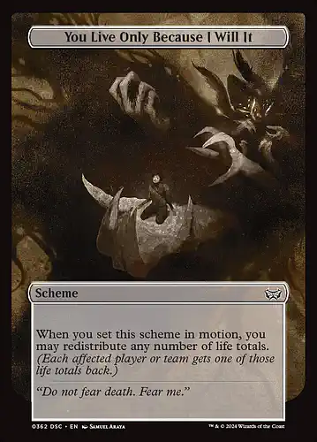 You Live Only Because I Will It - dsc Spoiler