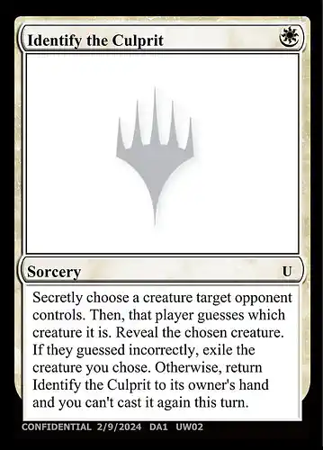 Identify the Culprit - unk Spoiler