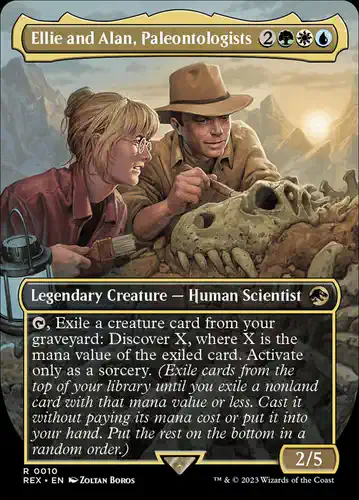 Ellie and Alan, Paleontologists - rex Spoiler