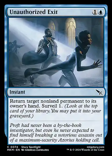 Unauthorized Exit - mkm Spoiler