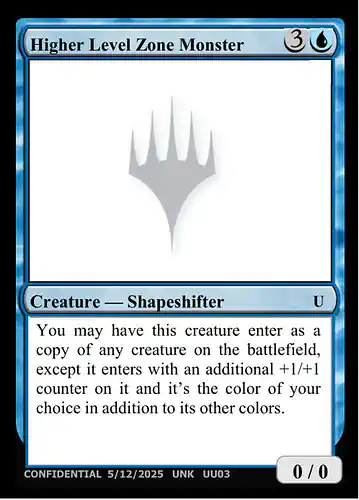 Higher Level Zone Monster - unk Spoiler