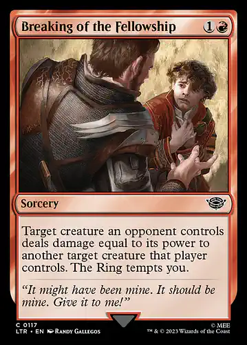 Breaking of the Fellowship - ltr Spoiler