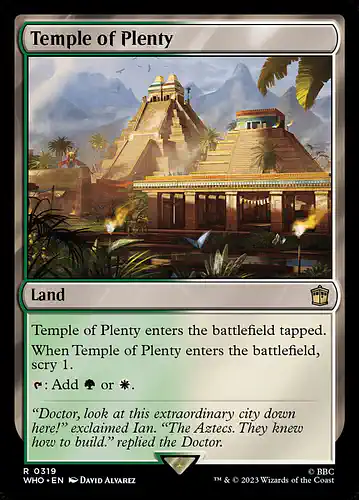 Temple of Plenty - who Spoiler