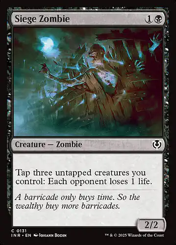 Siege Zombie - inr Spoiler