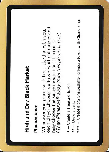 High and Dry Black Market - unk Spoiler