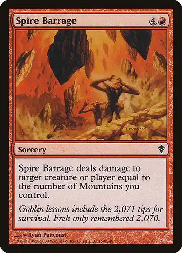 Spire Barrage - zen Spoiler