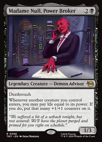 Madame Null, Power Broker - tmt Spoiler