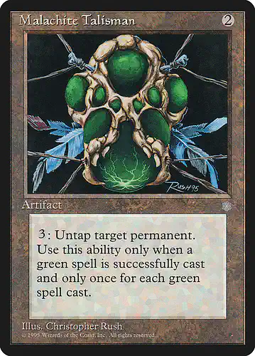 Malachite Talisman - ice Spoiler