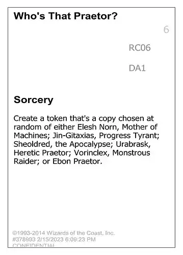 Who's That Praetor? - unk Spoiler