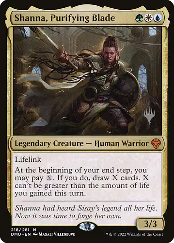 Shanna, Purifying Blade - dmu Spoiler