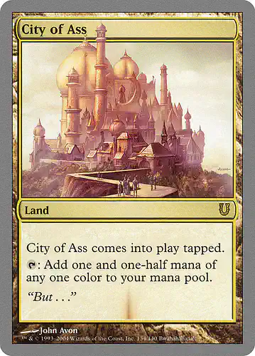 City of Ass - unh Spoiler