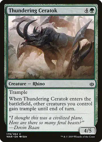 Thundering Ceratok - war Spoiler