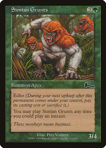 Simian Grunts - ulg Spoiler