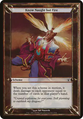 Know Naught but Fire - arc Spoiler