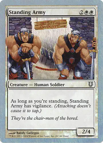 Standing Army - unh Spoiler