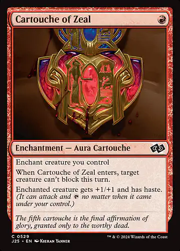 Cartouche of Zeal - j25 Spoiler