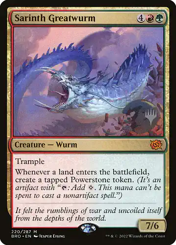 Sarinth Greatwurm - bro Spoiler