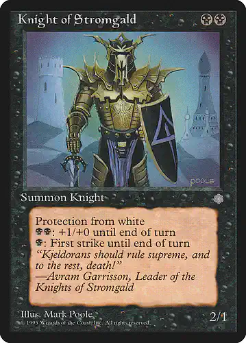 Knight of Stromgald - ice Spoiler