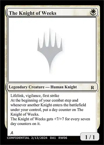 The Knight of Weeks - unk Spoiler