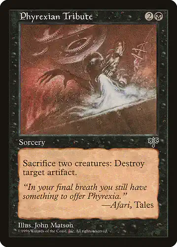 Phyrexian Tribute - mir Spoiler