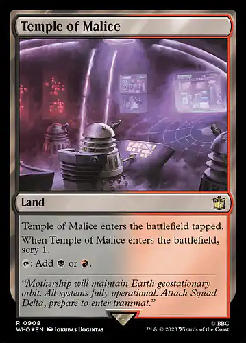 Temple of Malice - who Spoiler