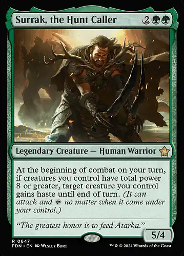 Surrak, the Hunt Caller - fdn Spoiler