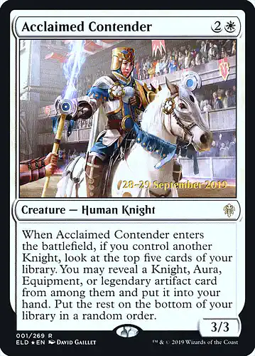 Acclaimed Contender - eld Spoiler