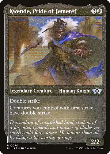 Kwende, Pride of Femeref - mul Spoiler