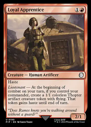 Loyal Apprentice - pip Spoiler