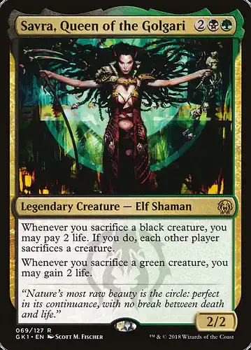 Savra, Queen of the Golgari - gk1 Spoiler