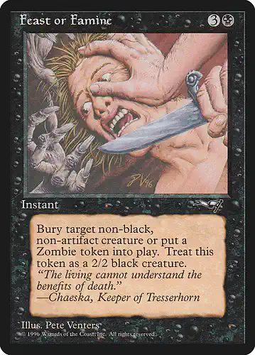 Feast or Famine - all Spoiler