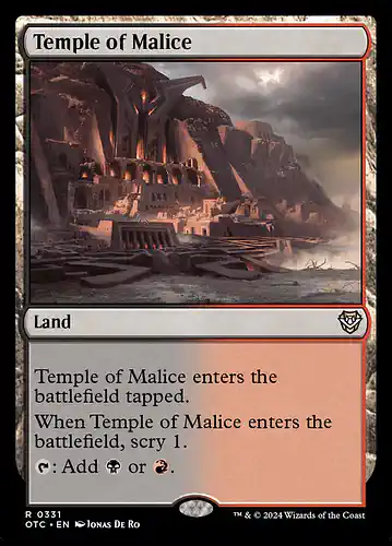 Temple of Malice - otc Spoiler