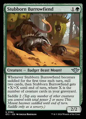 Stubborn Burrowfiend - otj Spoiler