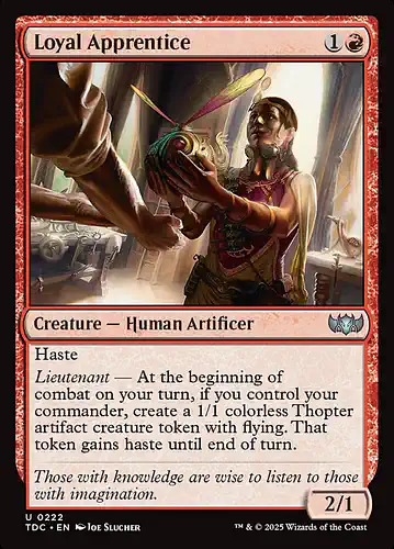 Loyal Apprentice - tdc Spoiler