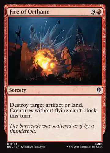 Fire of Orthanc - hoc Spoiler