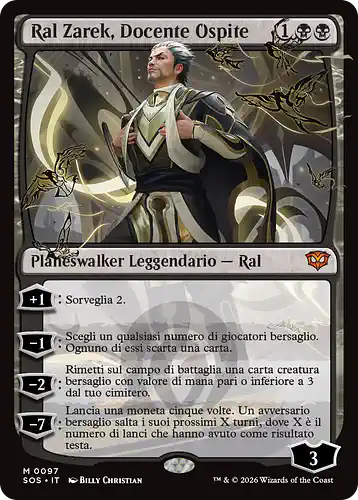 Ral Zarek, Guest Lecturer - sos Spoiler