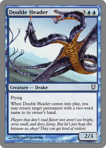 Double Header - unh Spoiler