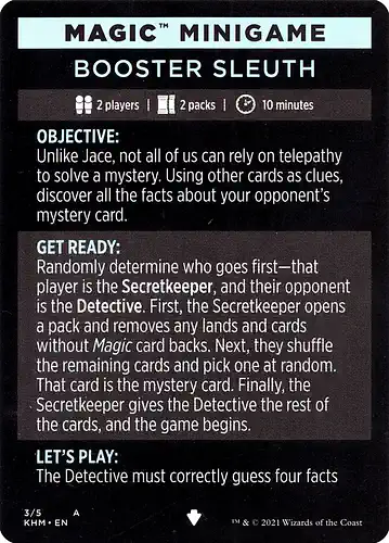 Booster Sleuth - khm Spoiler