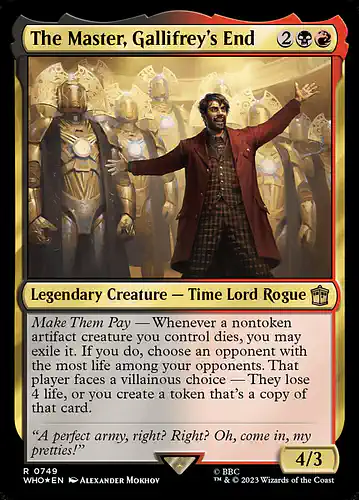 The Master, Gallifrey's End - who Spoiler