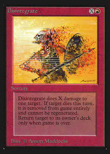 Disintegrate - cei Spoiler