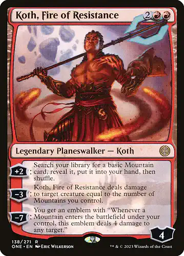 Koth, Fire of Resistance - one Spoiler