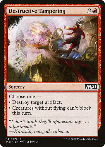 Destructive Tampering - m21 Spoiler