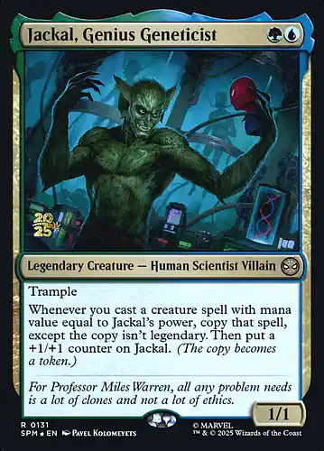 Jackal, Genius Geneticist - spm Spoiler