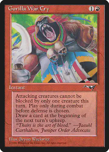 Gorilla War Cry - all Spoiler