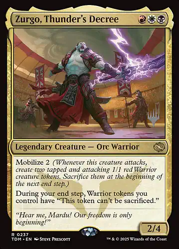 Zurgo, Thunder's Decree - tdm Spoiler