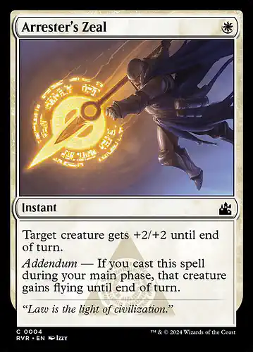 Arrester's Zeal - rvr Spoiler