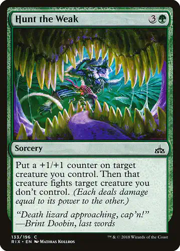 Hunt the Weak - rix Spoiler
