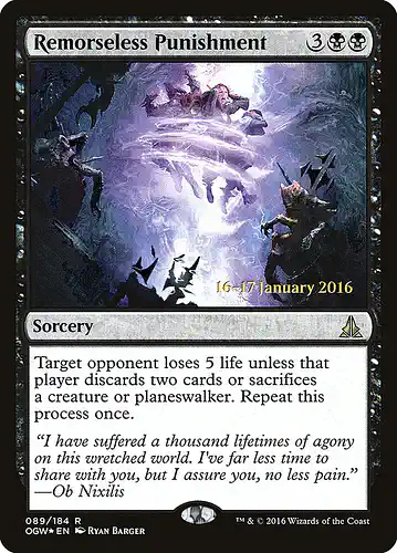 Remorseless Punishment - ogw Spoiler