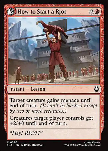 How to Start a Riot - tla Spoiler